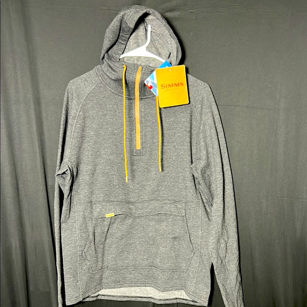 Simms Charcoal Hoodie with Yellow Accents